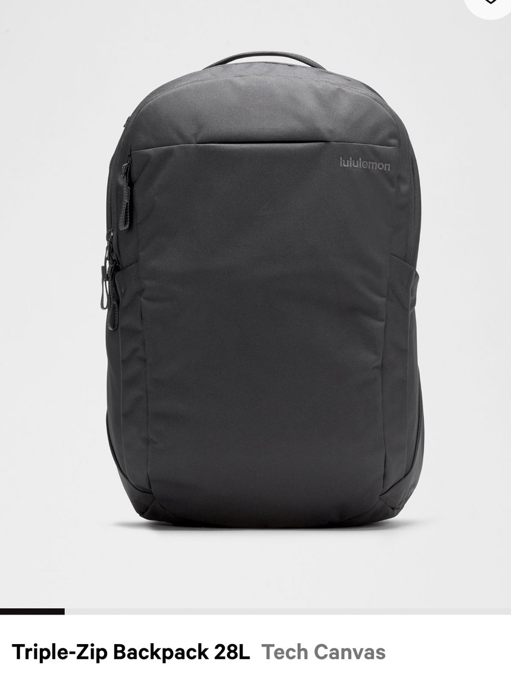 lululemon athletica Triple-Zip Backpack in Black/Graphite